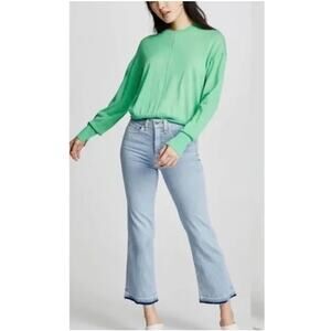 Veronica Beard Jackie jeans size 27, sky wash with fray, ankle length, 26 inseam